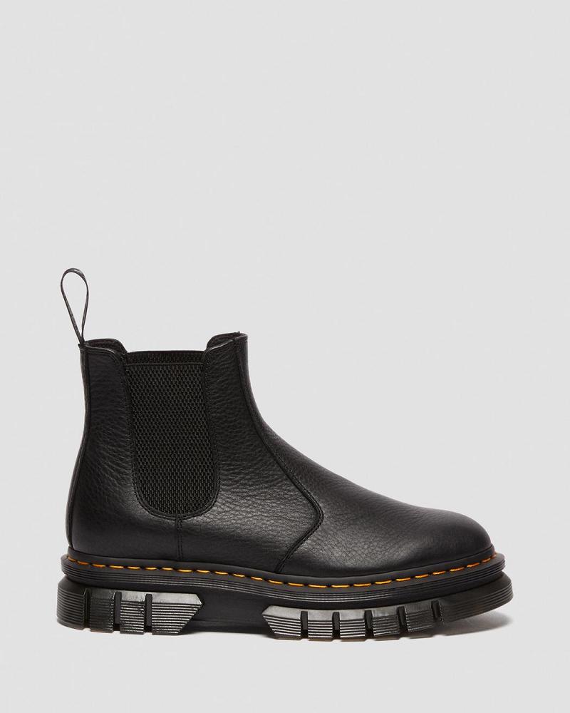 Botines Chelsea Dr Martens Rikard Lunar Cuero Hombre Negros | MX 312DFM